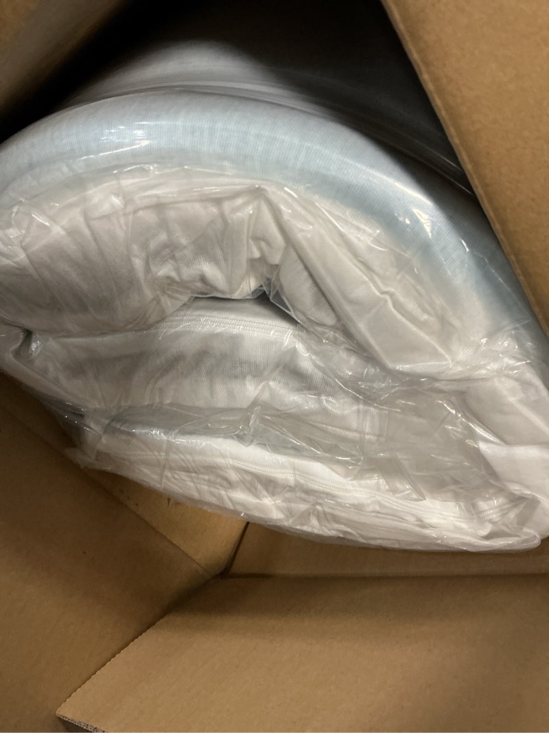 Condition photo showing New/Like New for luxe dog bed by wag | quad layer technology with memory foam, orthopedic foam, and cooling gel. machine washable cover. gray, large large modern gray
