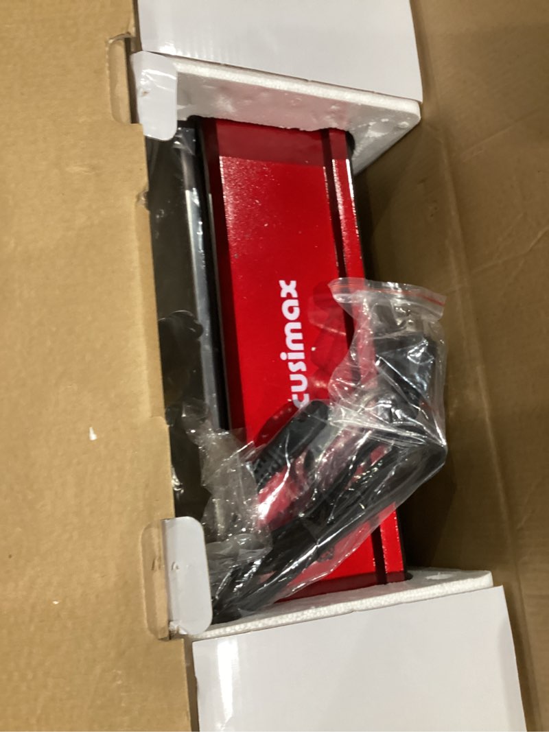 Condition photo showing Good Condition for indoor grill, cusimax smokeless grill indoor, electric griddle, 1500w korean bbq grill with led smart display & tempered glass lid, non-stick removable plate & griddle plate, red red double plates