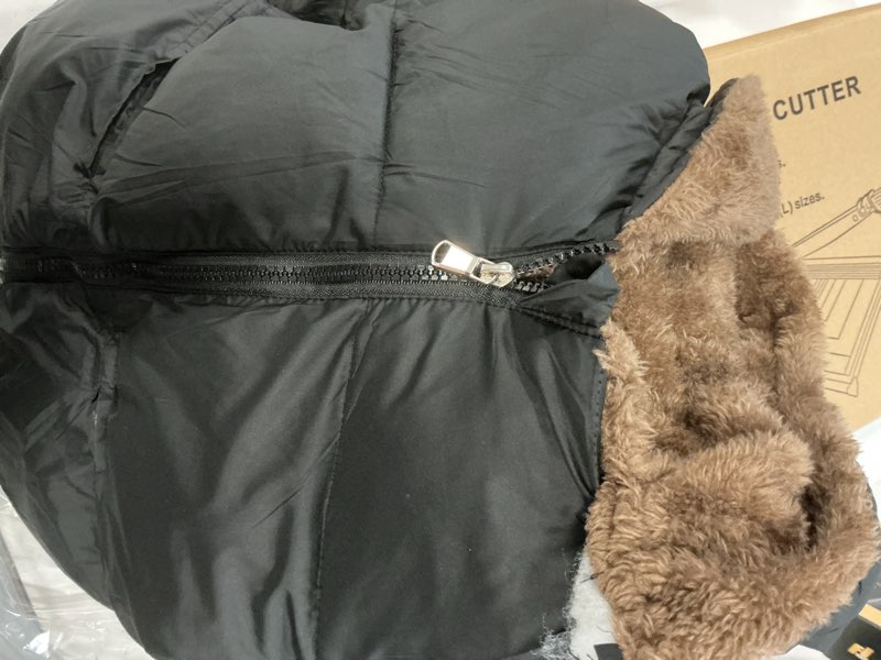 Condition photo showing Good Condition for baby boys girls winter coat cute bear ear hooded jacket warm fleece outerwear windproof zipper infant toddler black 12-18m