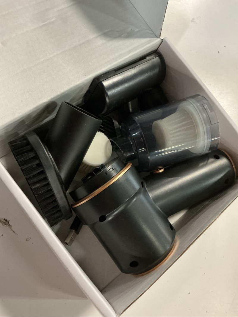 Condition photo showing Good Condition for kmm handheld car vacuum cleaner, 9000pa vacuum cleaner & air duster, 120w high power vacuum portable cordless, hand held vacuum rechargeable with multi-nozzles & led light for home, car, office gold & black