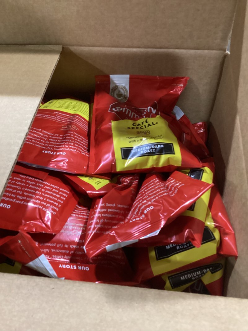 Condition photo showing Good Condition for Community Coffee Café Special Pre-Measured Coffee Packs, Medium Dark Roast, 2.5 Ounce Each (Box of 40) Café Special 2.5 Ounce (Pack of 40)