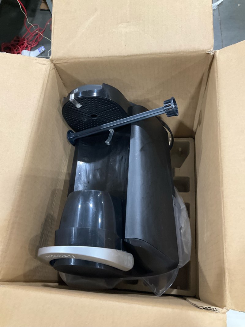 Condition photo showing As Is for keurig k-compact single-serve k-cup pod coffee maker, with 3 brew sizes, smart start feature, 36oz removable reservoir, black