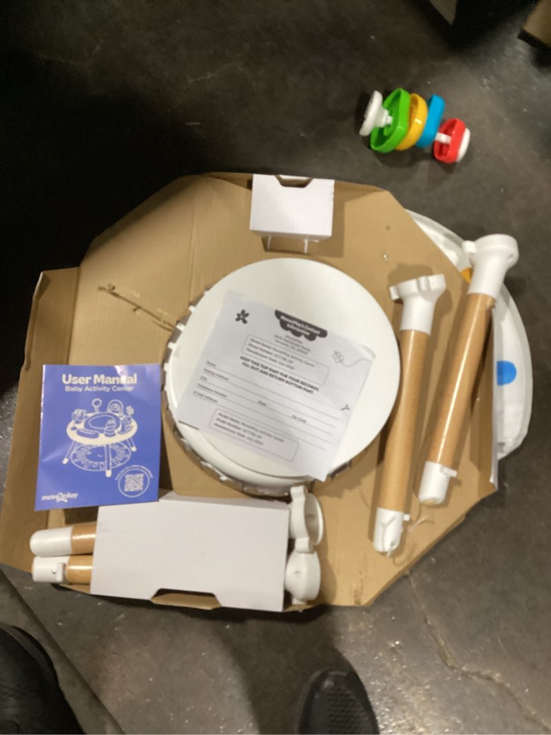 Condition photo showing New/Like New for Move2Play 4-in-1 Baby Activity Center | Montessori-Inspired Design | 8 Interactive Toys | Tummy Time, Exersaucer & Toddler Table | Shower Gift | Essential | Must Have for 3, 6, 12 Month Old (Sun)