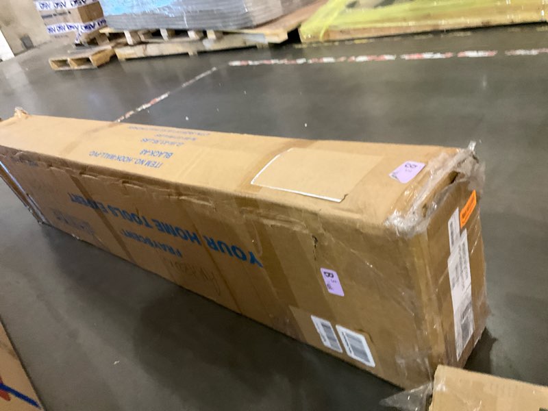 Condition photo showing As Is for Slatwall Panel Garage Slat Wall Storage Systems with 15 Slatwall Accessories, 4'x8' Black Slat Wall Paneling for Retail Display, Garage Tool Storage, Guitar Shop, Home Storage Black 4ft x 8ft with 15 Hooks