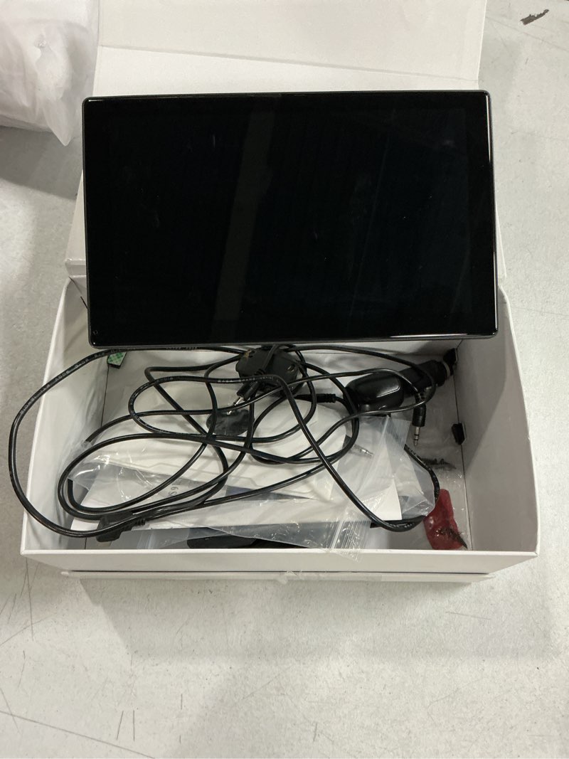 Condition photo showing As Is for 9" wireless apple carplay screen for car, portable touchscreen apple carplay & android auto with ota update, backup camera,fm, voice control/gps navigation/mirror link/bt 9inches