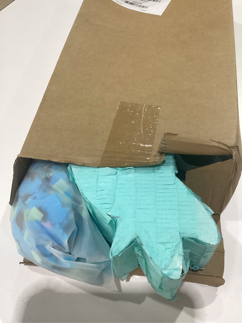 Condition photo showing New/Like New for turtle piñata for birthday party decoration 15 x 9 x 2.8 inches sea animal theme piñata with bat blindfold and confetti for summer pool photo props cinco de mayo fiesta