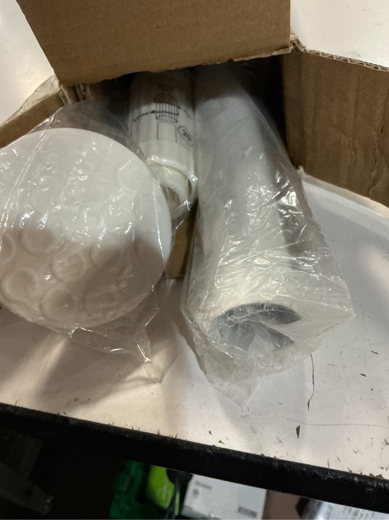 Condition photo showing New/Like New for white shower curtain rod 51-86 inch, adjustable tension rod no drilling for window or bathroom closet, outdoor curtain rod for patio, easy to install, never rust, rod diameter 1.26 inches-white white 51''-86''