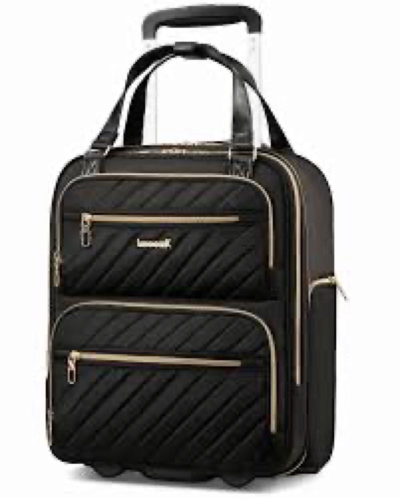 LUGGEX Underseat Carry On Luggage with Wheels, Stylish Lightweight Under Seat Luggage, Soft Sided Pe