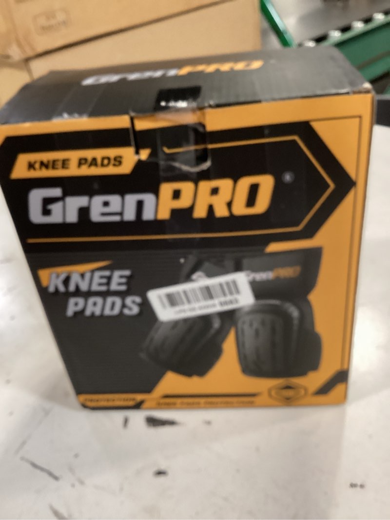 Condition photo showing As Is for grenpro professional knee pads for work,heavy duty thick foam knee pads tools, knee pad with soft gel cushion for construction, work, flooring, gardening, cleaning, tiling,black
