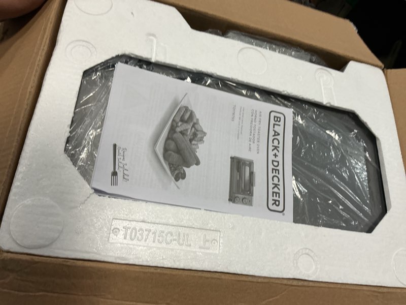 Condition photo showing Good Condition for black + decker crisp n bake oven, with fan, fry and bake, 4-slice toaster, grey, to1785sg