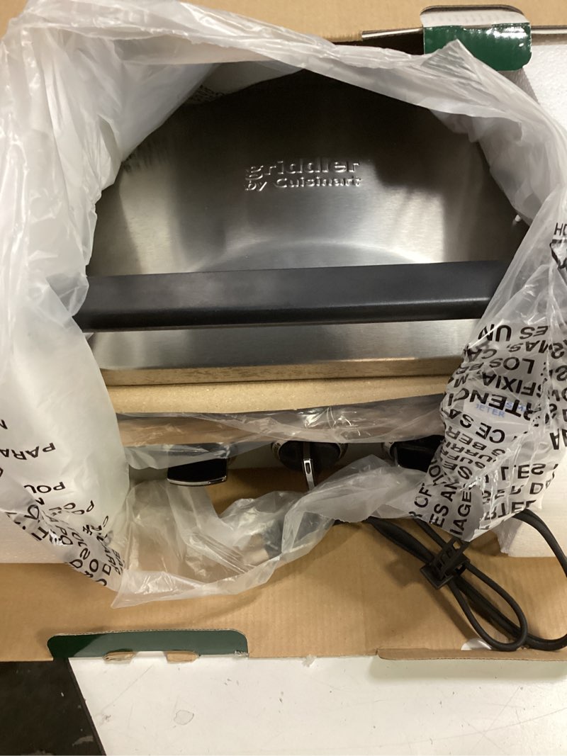 Condition photo showing Good Condition for cuisinart griddler indoor grill, panini press, sandwich maker & more, 5-in-1 grilling, dishwasher-safe nonstick cooking plates, gr-4nnas, stainless steel new version - griddler