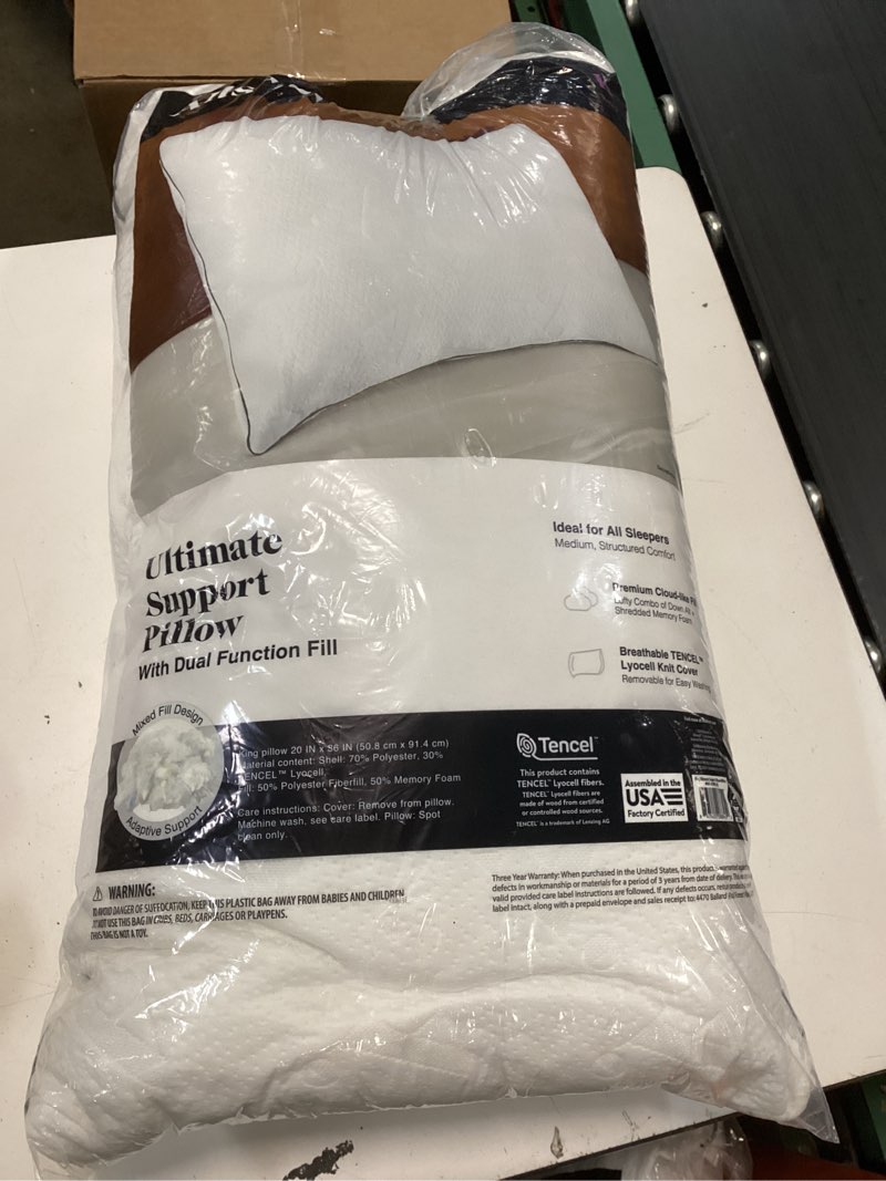 Condition photo showing New/Like New for allswell ultimate support bed pillow with dual function fill and removable cover