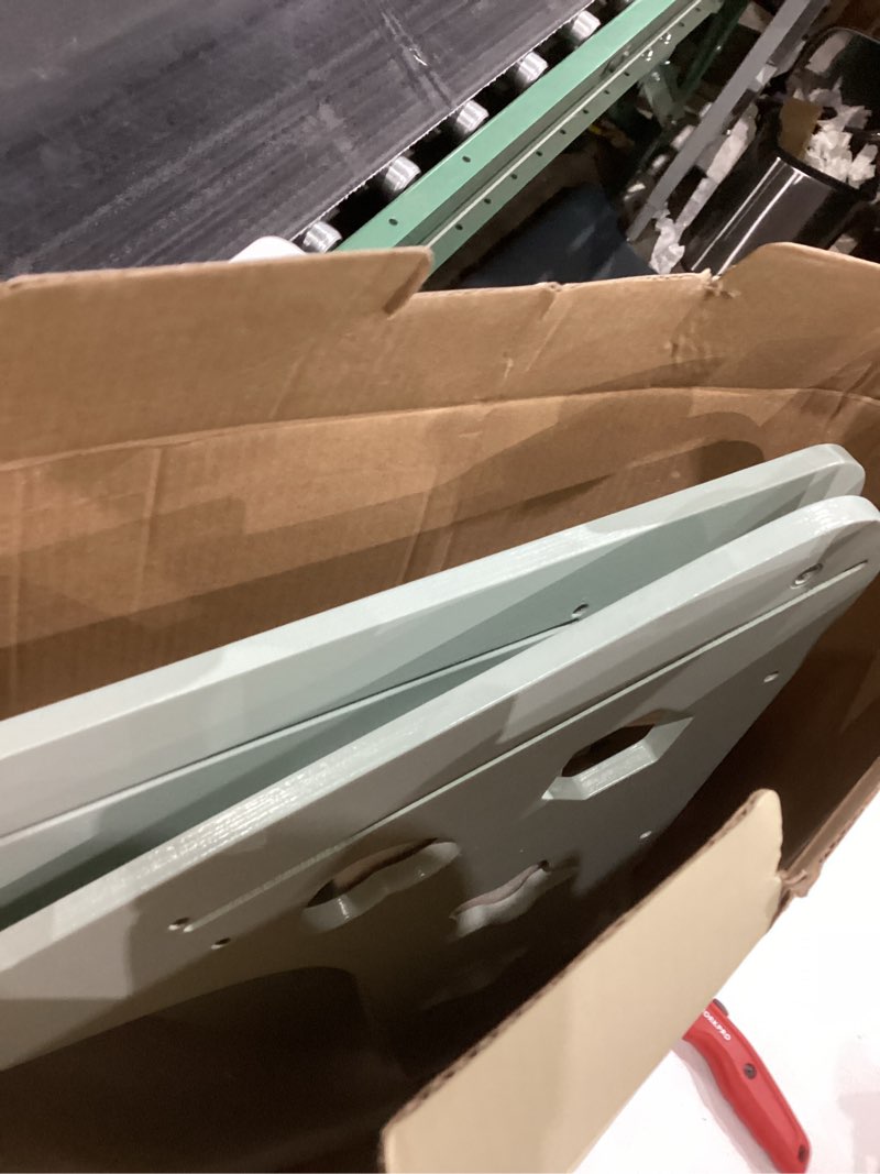 Condition photo showing As Is for ROBUD Wooden Baby Walker, Baby Push Walker with Activity Center and Storage, Montessori Walker Toy for Boys and Girls Learning to Stand and Walk, Blue