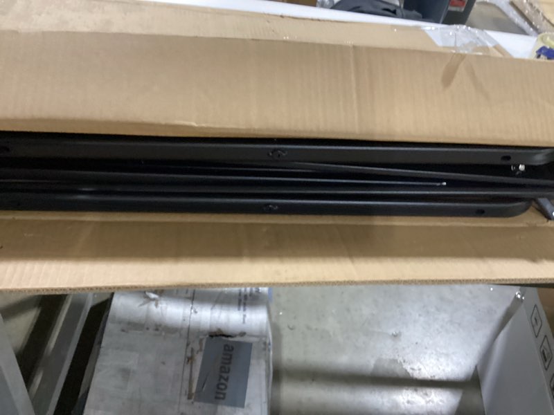 Condition photo showing As Is for Zinus Rumi 14in Queen Metal Bed Frame, Quick Assembly SmartBase® Mattress Foundation, Heavy Duty Sturdy Steel with No Box Spring Needed, Eco-Friendly Packaging, Black Black Queen Basic Assembly