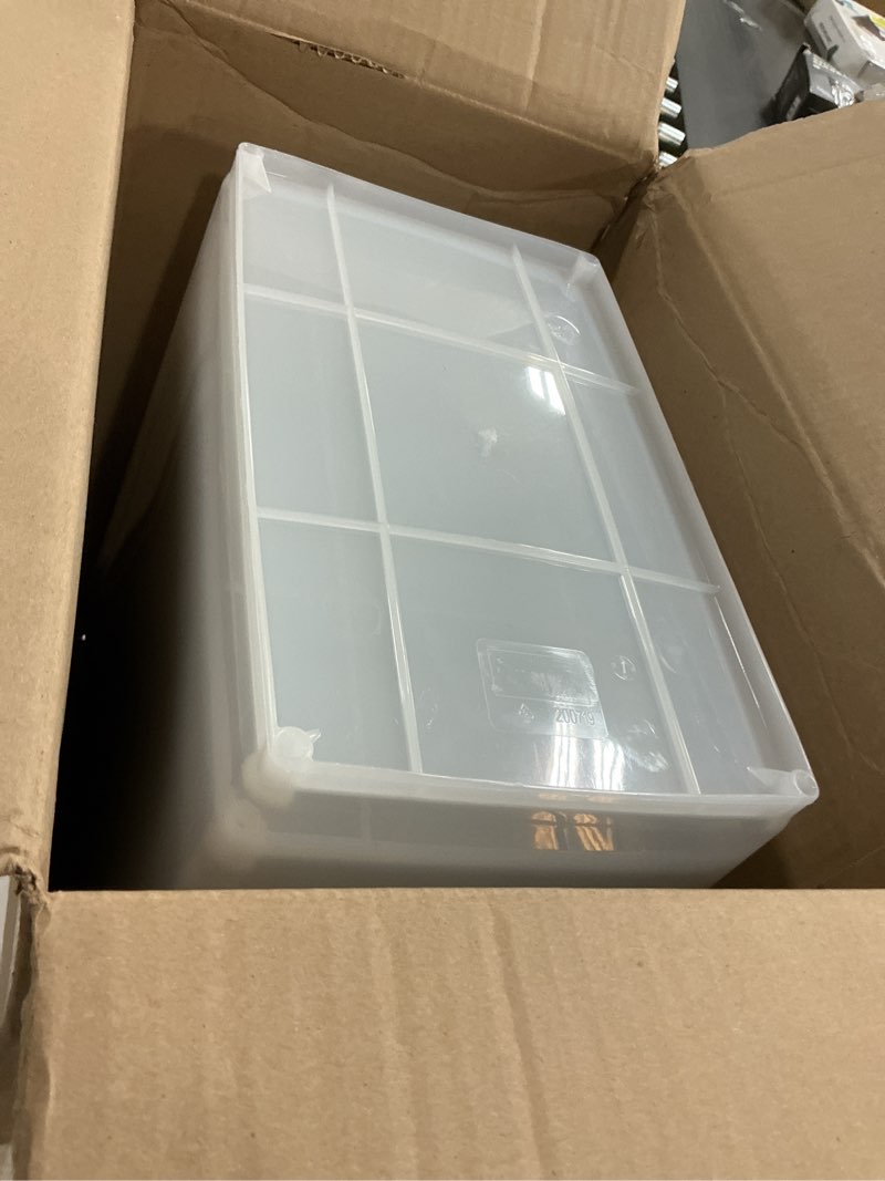 Condition photo showing Good Condition for IRIS USA Dog Food Storage Container, 2 Pack, Up to 30 lbs Each, Airtight Seal for Freshness, Wheels for Rolling, Easy One Hand Opening, Made in USA, BPA Free, Clear/Black