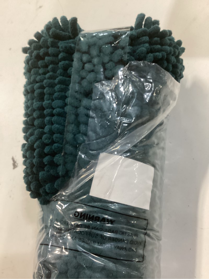 Condition photo showing Good Condition for muddy mat® | super absorbent door mat indoor, microfiber quick dry chenille entryway rug, non-slip front door mat, indoor mats for entryway, machine washable pet rug, atlantic blue 30"x19" atlantic blue 19" x 30"