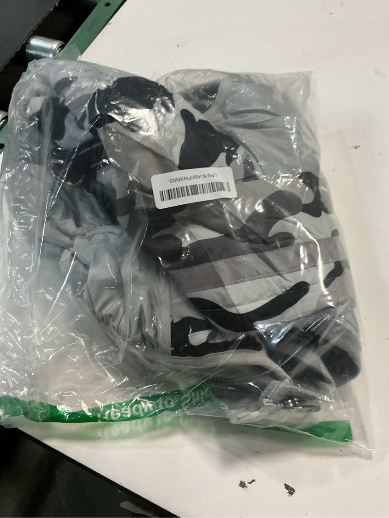 Condition photo showing As Is for FUAMEY Dog Coat for Large Dogs,Waterproof Dog Winter Jacket with Harness Built in Puppy Cold Weather Coats Reflective Pet Vest with Zipper Warm Fleece Dogs Snowsuit Windproof Black XXL XXL(chest:35in) Black