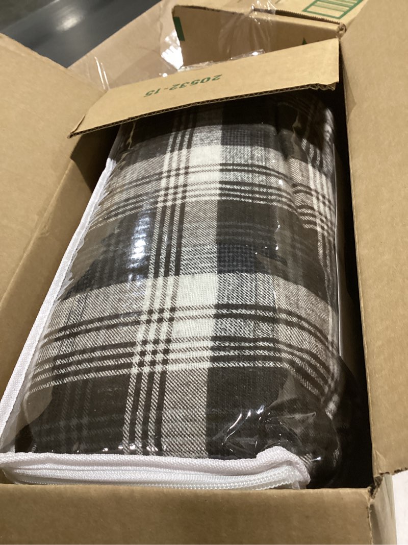 Condition photo showing Good Condition for Woolrich Cotton Sheet Set Cottage Charms Print, 100% Cotton Flannel Sheets Warm & Fuzzy Bedding Set King Size Sheets, Fitted Pocket Fits Up to 14" Mattress, King Brown Plaid, 4 Piece