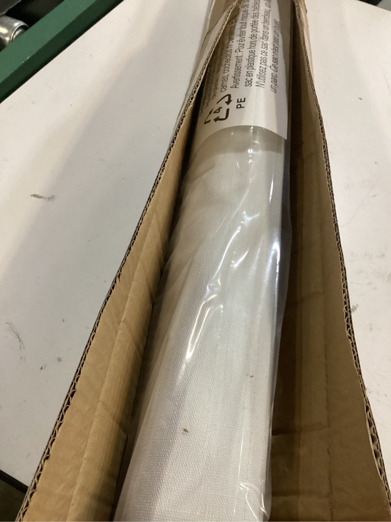 Condition photo showing Good Condition for unishades 100% blackout no tools no drill cordless roman shades for windows, size 46 3/4" w × 60" h (for windows 47" w × 60" h) blackout - off-white blackout - off-white 47" w × 60" h
