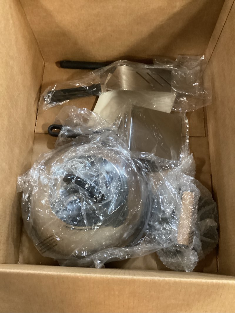 Condition photo showing New/Like New for shinestar burger press kit for blackstone, cast iron smash burger press,12-inch melting dome, 3 spatulas included, perfect for hamburger, flat top hibachi grill indoor outdoor, 8-piece