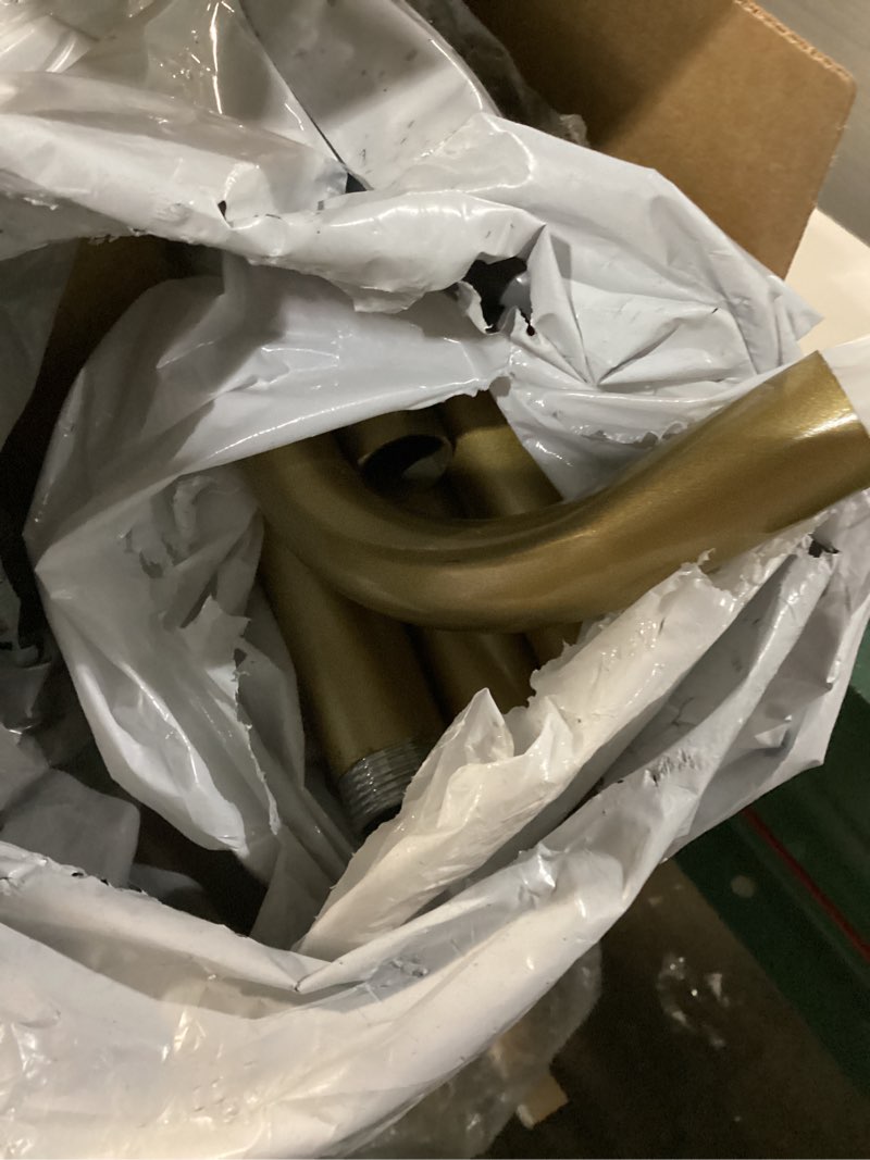 Condition photo showing Good Condition for Gold Wrap Around Curtain Rod, Extra Long Heavy Duty Blackout Curtain Rods for Windows 72 to 144 Inch, 1 Inch Adjustable Room Darkening Drapery Rods for Bedroom, Living Room, Sliding Door Gold 72''-144'' (1 Pack)