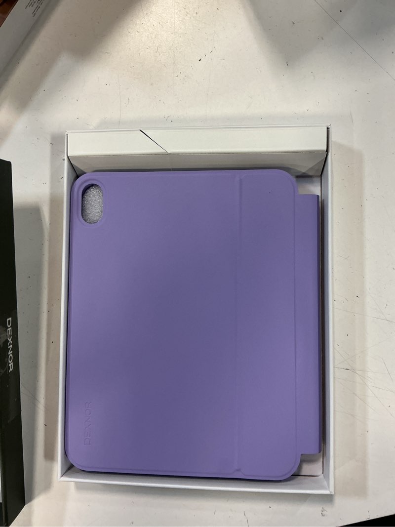 Condition photo showing Good Condition for dexnor for ipad mini 7 (a17 pro)/mini 6 case with keyboard, magnetic floating cantilever stand with trackpad pencil holder backlit keyboard case for ipad mini 7th(2024)/6th (2021) generation, purple ipad mini 7 (a17 pro)/mini 6 purple