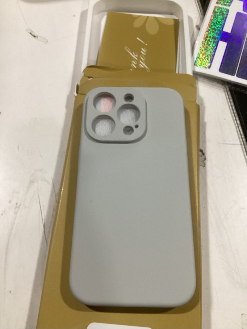 Condition photo showing Good Condition for miracase designed for iphone 14 pro case with screen protector, [upgraded camera protection], shockproof liquid silicone rubber phone case cover for 14 pro 6.1 inch, moonlight white moonlight white iphone 14 pro