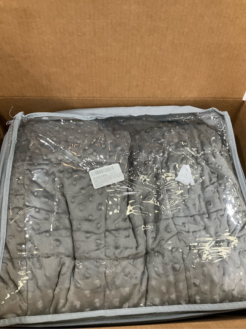 Condition photo showing New/Like New for ALANSMA Reversible Weighted Blanket for All Season, Luxury Velvet, Warm and Cool, Adult 15Lb Grey Weighted Blanket, Enjoy Sleeping Anywhere(Grey,60"x80" 15lbs) Grey 60''x80'' 15lbs