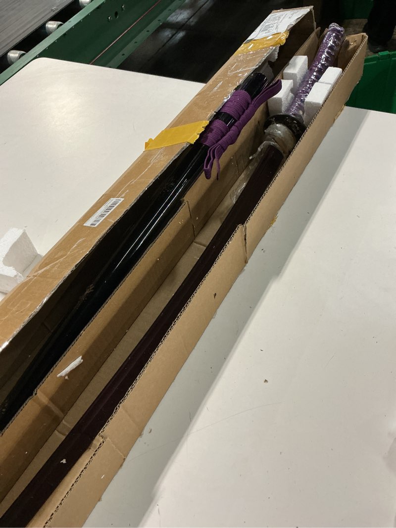 Condition photo showing Good Condition for 41 inch handmade japanese samurai katana sword full tang for man gift cosplay decoration self defense purple