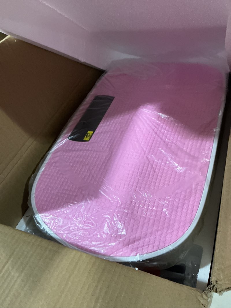 Condition photo showing Good Condition for merach vibration plate exercise machine, whole body workout equipment for women, bluetooth and silicone pedal, vibration plate with auto mode, vibrate fitness platform for home pink