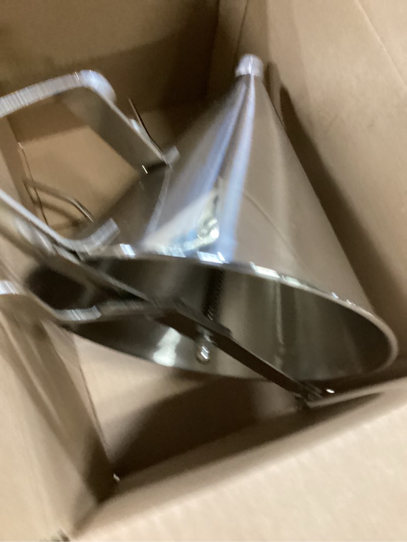 Condition photo showing As Is for Stainless Steel Kitchen Funnel, 4.3-Inch Food Grade Metal Funnel with Strainer for Filling Bottles, Transferring Liquid, Oil, Juice, Milk SSfunnel43