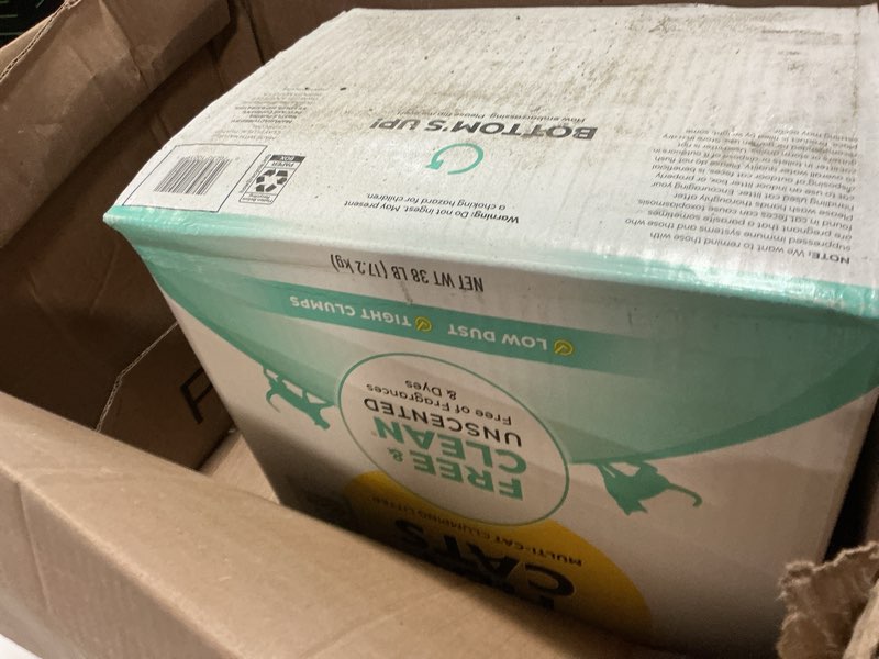 Condition photo showing As Is for Purina Tidy Cats Free and Clean Unscented Cat Litter - 38 lb. Box 38 Pound (Pack of 1)
