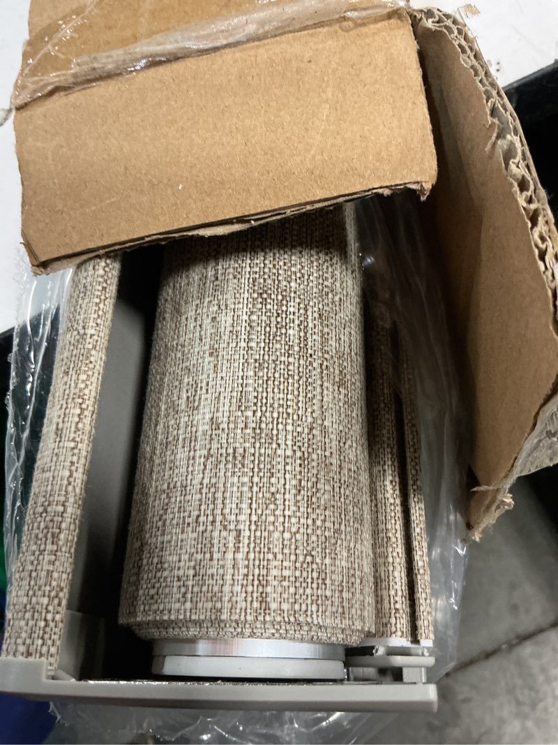 Condition photo showing Good Condition for persilux light filtering roller shades for window blinds,cordless,linen fabric,thermal insulated fabric uv protection shades for home,office,bedroom,door,light filtering-light brown,34 1/2" w x 72" h 34 1/2"w x 72"h light filtering-light brown