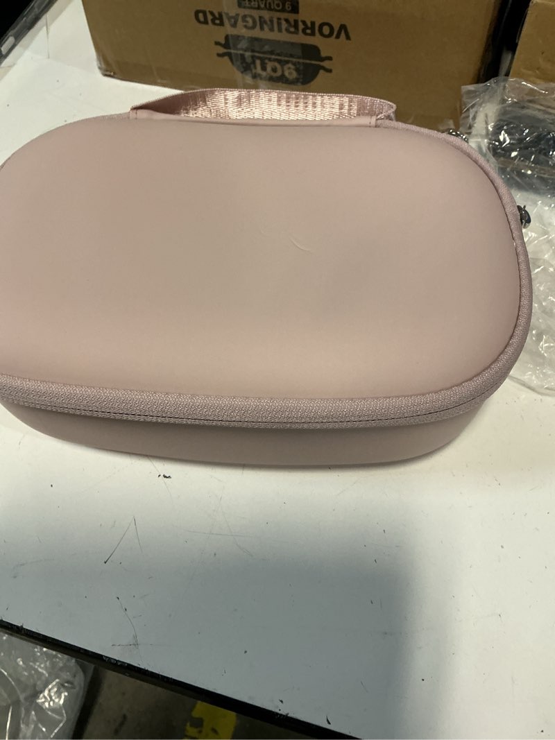 Condition photo showing Good Condition for breast pumps carrying bag compatible with most of wearable breast pumps, hard shell wearable breast pump bag with waterproof removable tray, breast pump storage bag pink