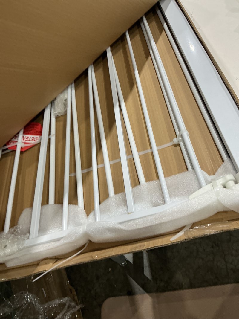 Condition photo showing Good Condition for mypet easypass extra tall & wide walk thru pet gate: 29.75” - 52” wide dog gate with adjustable pass-thru pet door; pressure mounted, no tools needed, 41" tall, white