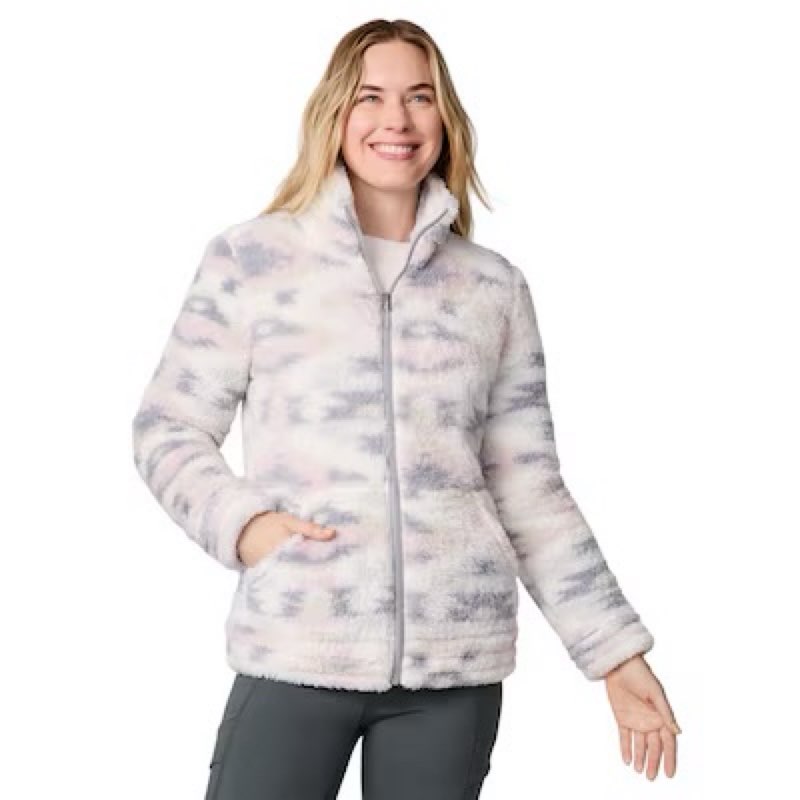 Free Country Sierra Sherpa Pile Print Women's Linen Aztec Fleece Shirt jacket ( Large )