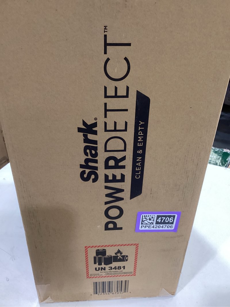 Condition photo showing New/Like New for shark powerdetect pet plus clean & empty cordless stick vacuum & auto-empty system, powerful suction, hepa filtration, carpet & hard floor, portable, stick vacuum for pet hair, dark gray, ip3253
