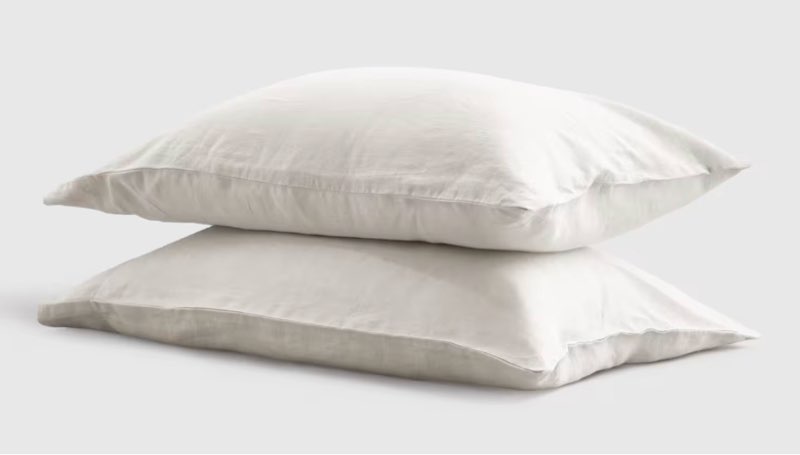 quince european linen pillowcase set standard sand