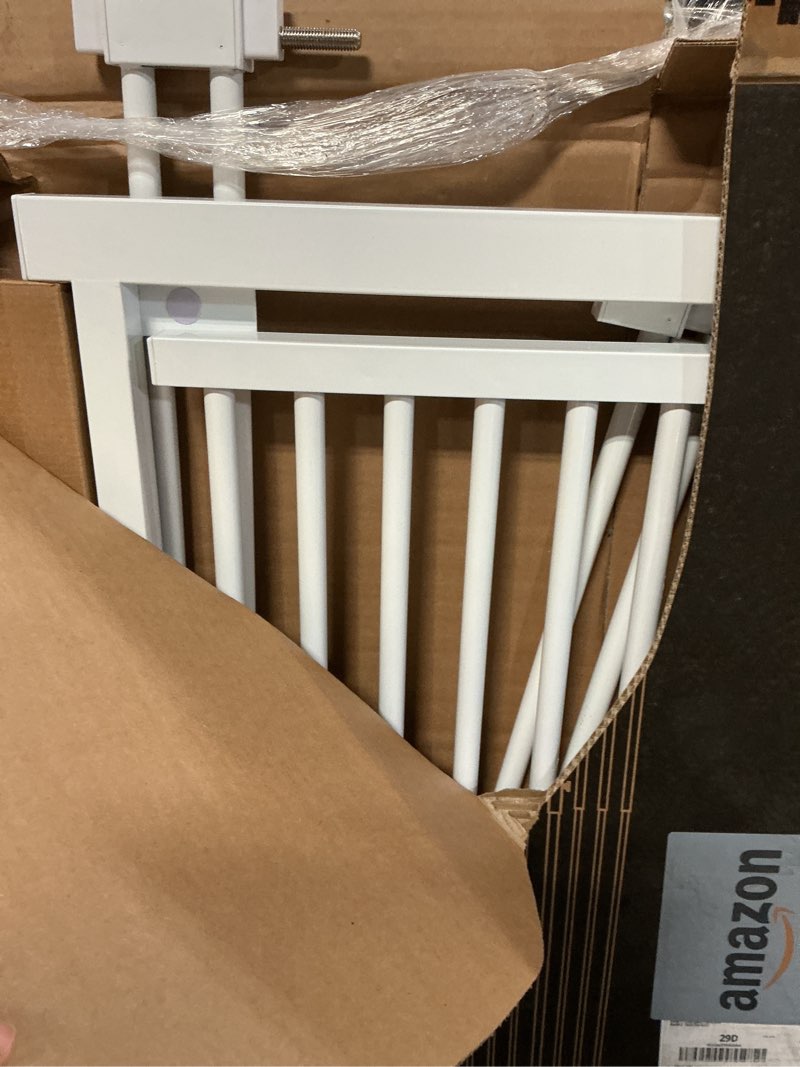 Condition photo showing Good Condition for Gardner Pet 51"-87" Extra Tall Cat Gate for Doorway, Wide Adjustable 27.56"-37" Baby Gate Included 4 Extension Kits, Pressure Mounted Safety Full Door Gate for Stairs, Studio, Kitchen (White) White 51-87"/130-220cm