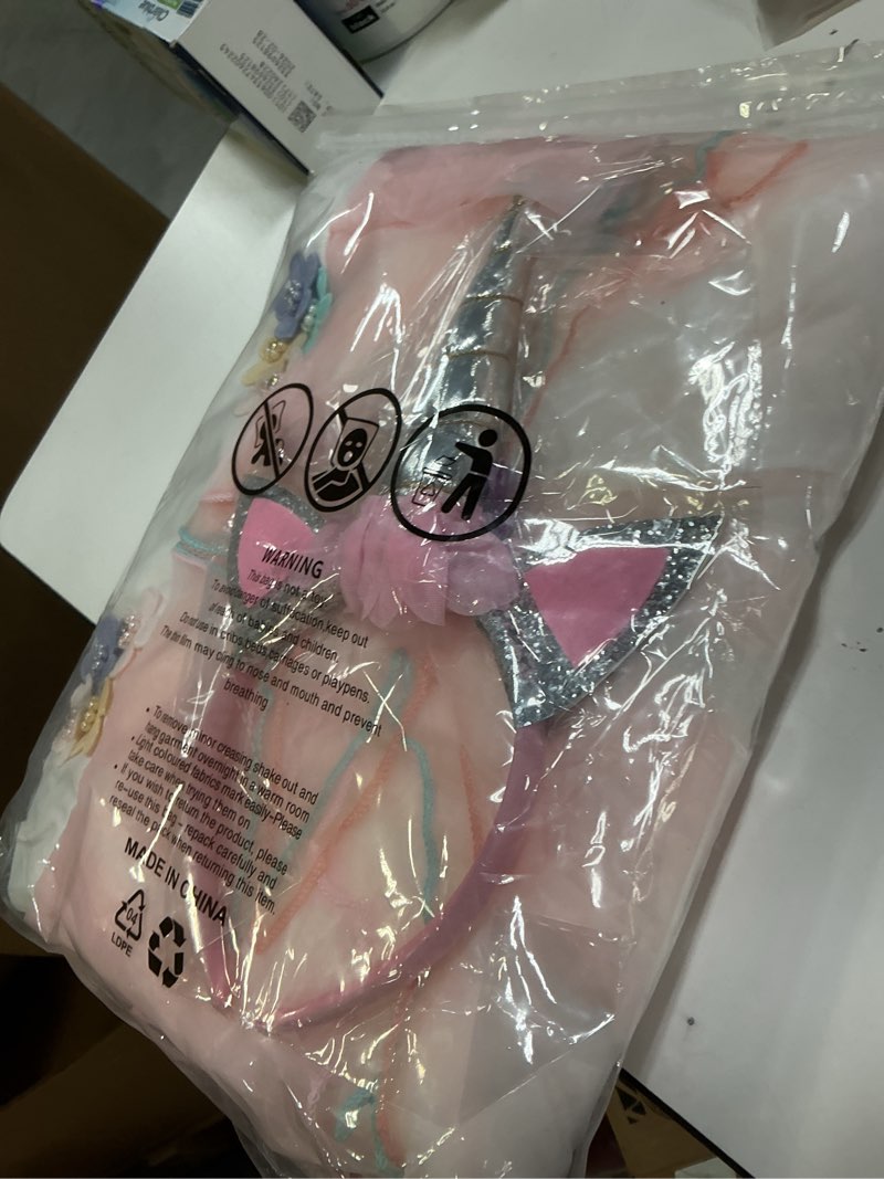 Condition photo showing New/Like New for JerrisApparel Flower Girls Unicorn Costume Pageant Princess Party Dress Pink 5T