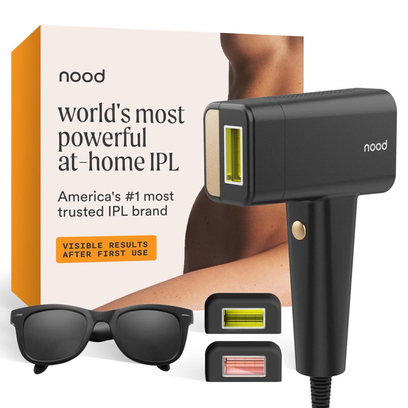 nood™ flasher pro | ipl laser hair removal device, forbes best product 2026 1 count (pack of 1) matte black
