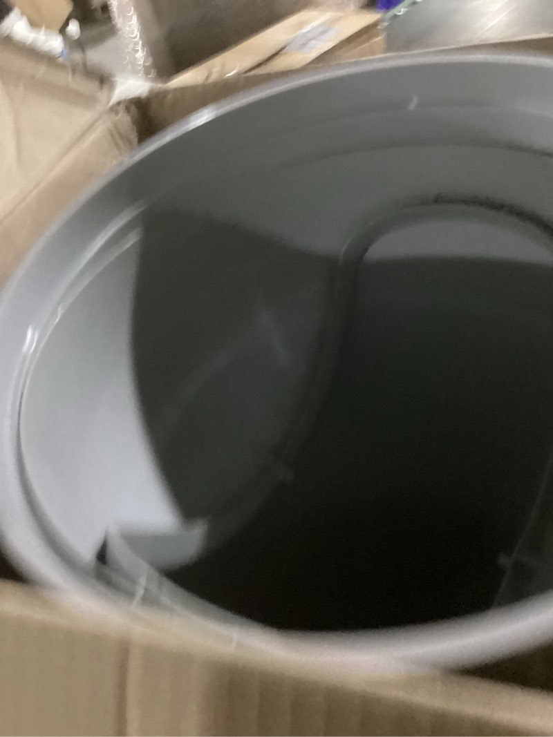 Condition photo showing Good Condition for umbra venti kitchen trash can with swing top lid, large 16-gallon (62 l) capacity, black/nickel grey-nickel