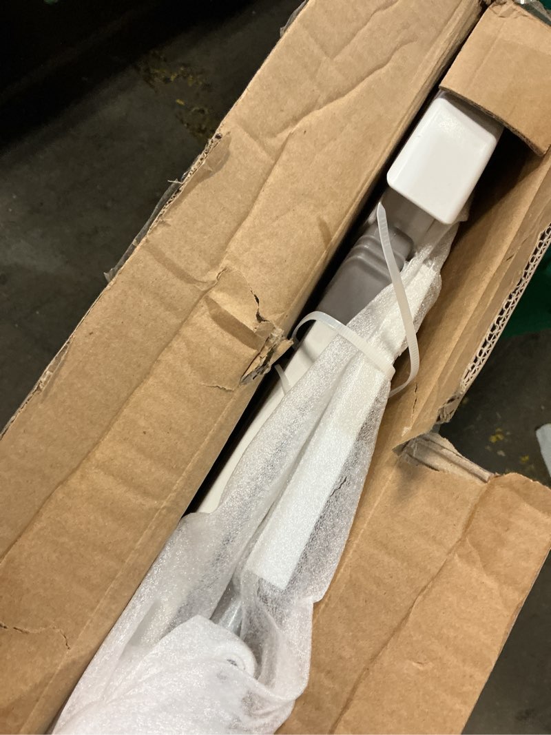 Condition photo showing New/Like New for regalo safety 38" baby gate for doorways & bottom of stairs, pressure mount design for babies, toddlers & pets, tested & safe for 30 years, american designed, american owned, white white 29-38.5"w x 30"h