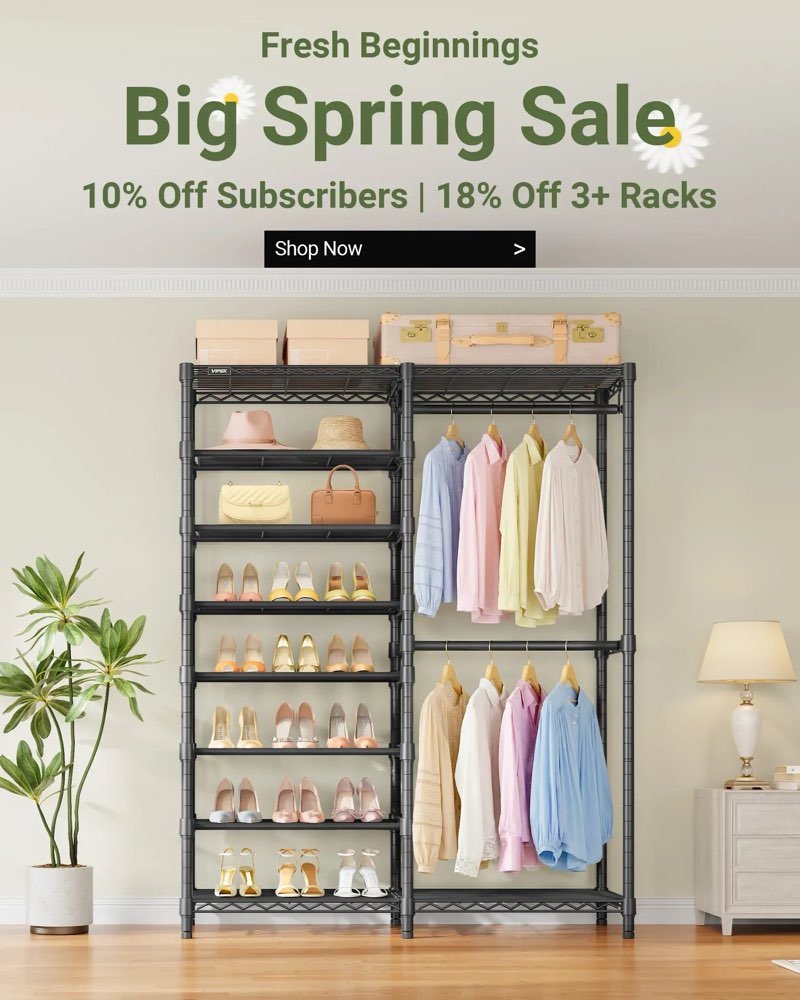 Large Storage Clothes Rack.