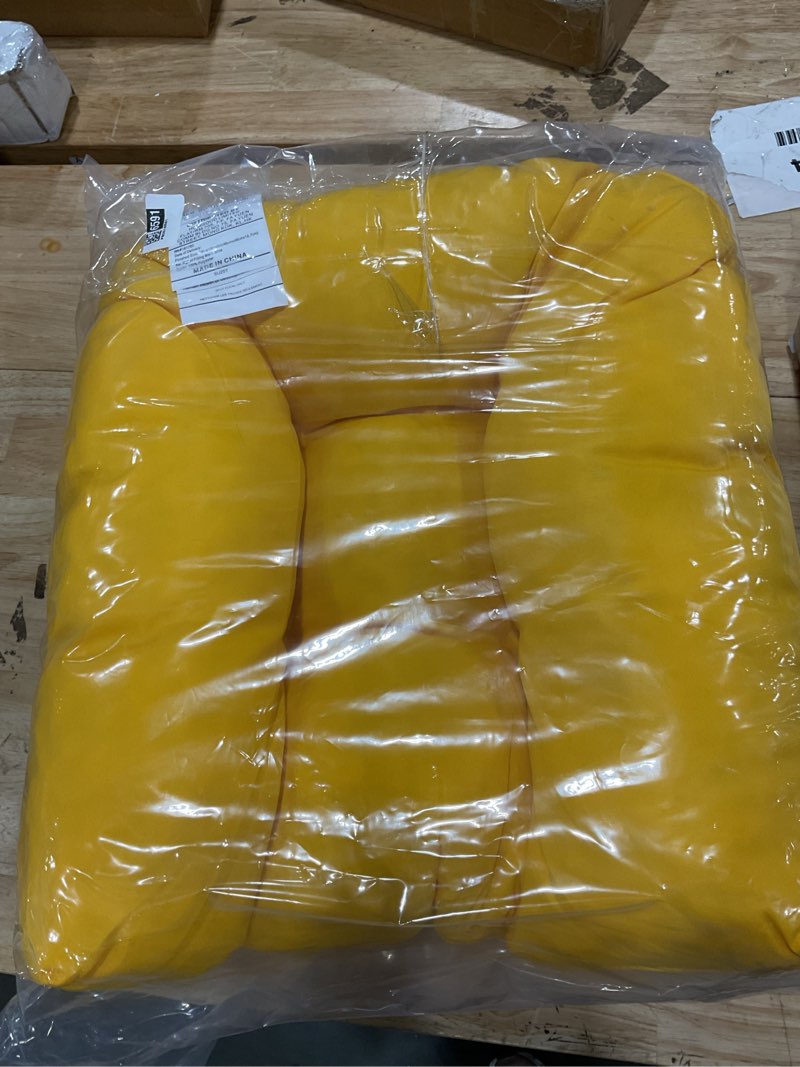 Condition photo showing New/Like New for dining seat pad filled chair cushion – yellow