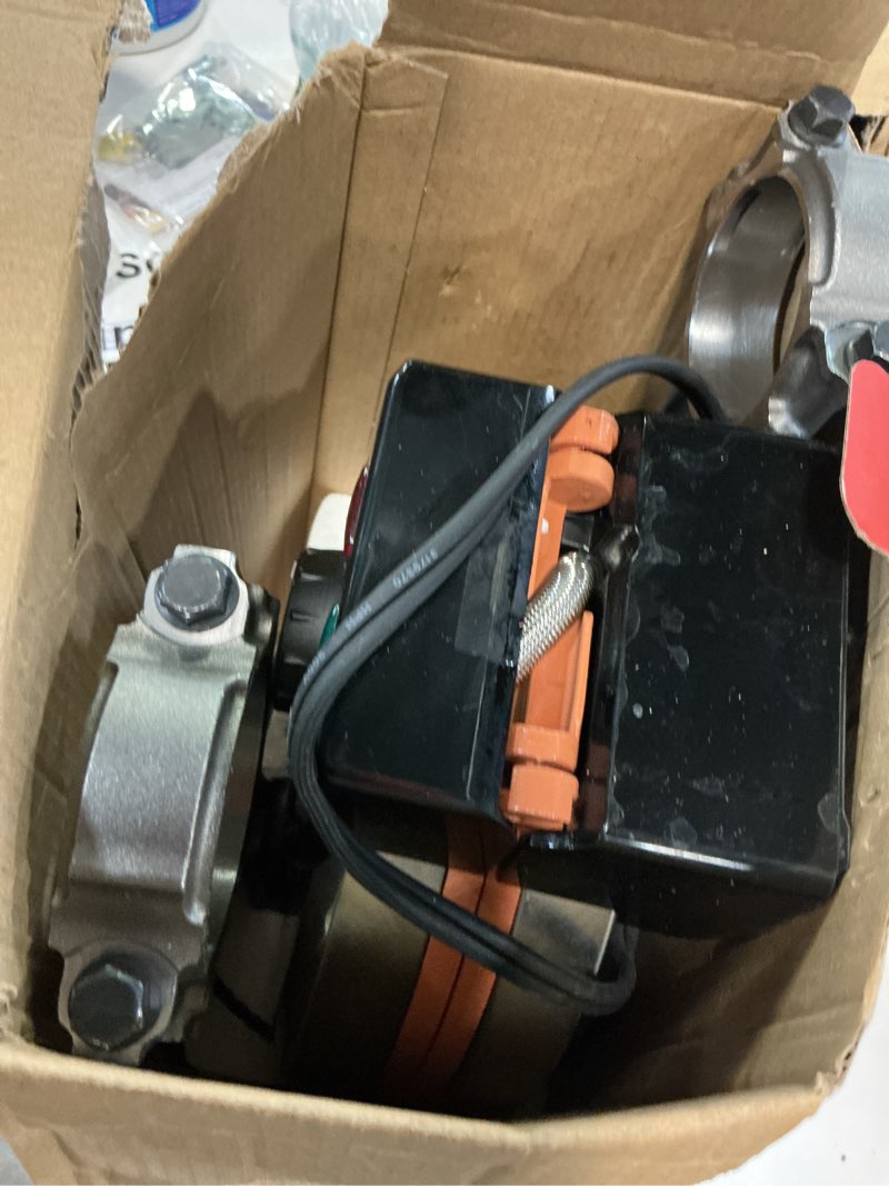Condition photo showing As Is for gourmia belgian waffle maker – compact design with upright storage, adjustable browning, and easy-clean nonstick ceramic plates, stainless steel