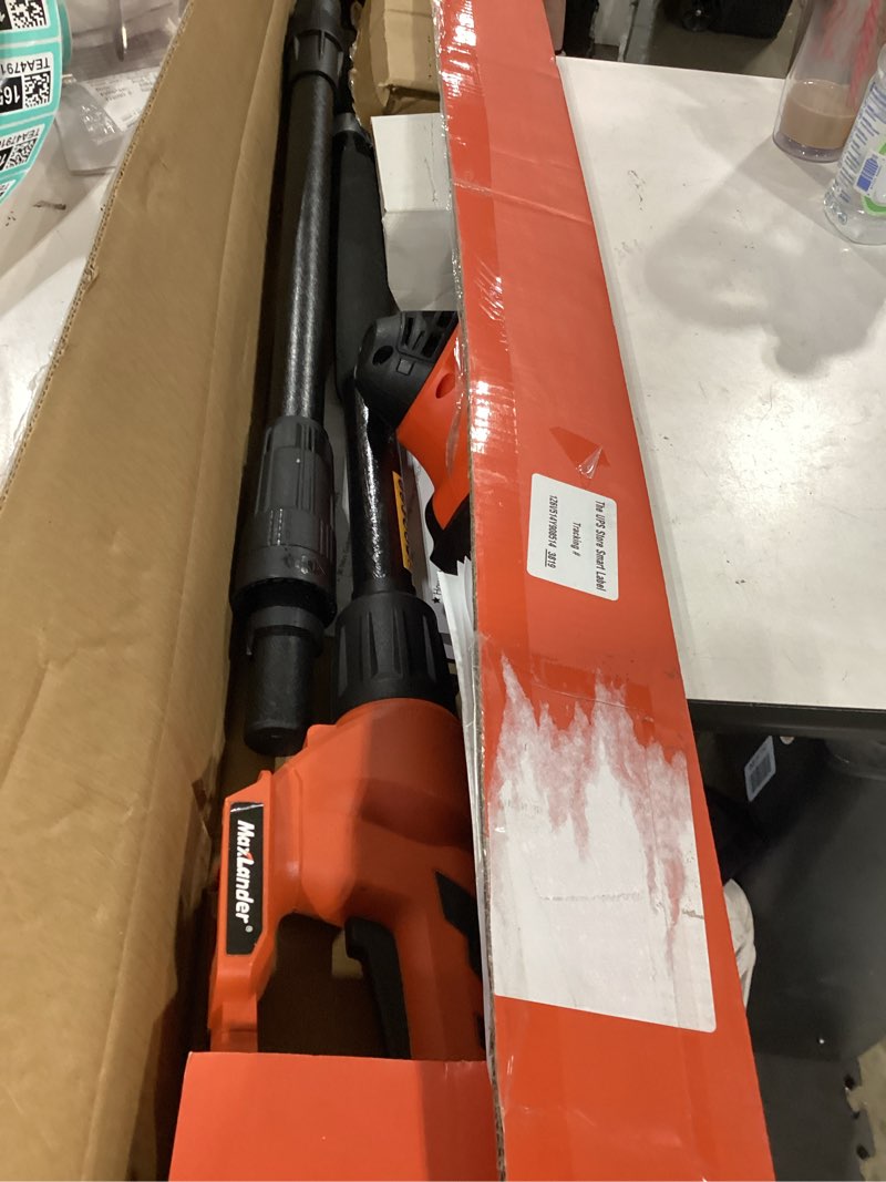 Condition photo showing Good Condition for maxlander hedge trimmer 18-inch cordless pole hedge trimmer, 16-feet max reach hedge trimmer with extension pole, multi-angle adjustable, 2 x 2.0ah battery and charger included orange