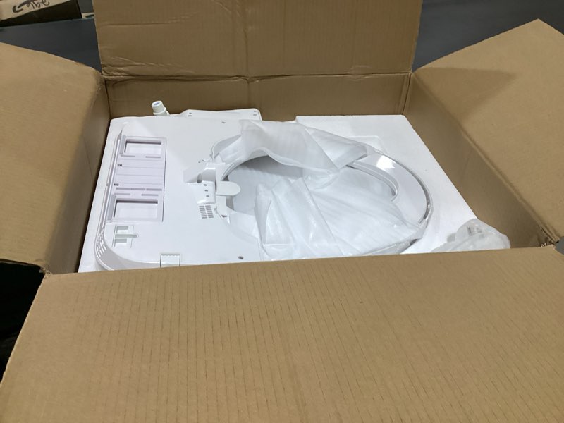 Condition photo showing Good Condition for heated smart toilet seat with feminine wash & dryer, elongated bidet with adjustable water temperature, pressure & nozzle position, easy installation & soft-close lid for modern bathrooms side control