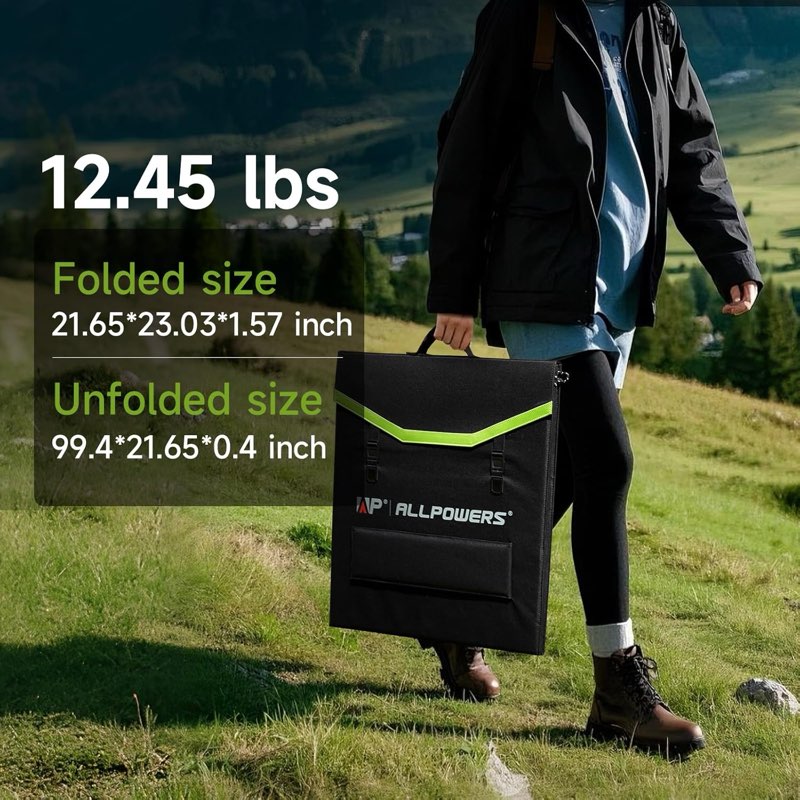 ALLPOWERS SP033 200W Portable Solar Panel Foldable, 23% High Efficiency Solar Charger with MC4 Connectors for Power Station, RV, Camping, Home Use, Compact... 