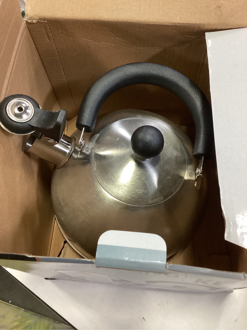 Condition photo showing Good Condition for Stainless Steel Stovetop Whistling Tea Kettle Classic Teapot with Ergonomic Handle, Works on Induction Cooktops (4 Liters)